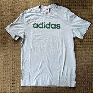 adidas | classic logo short sleeve T-Shirt | 100% Cotton | pale blue | Small